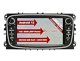 M.I.C. AF7-Lite Android 12 Autoradio mit Navi Navigation Ersatz für Ford Focus mk2 Mondeo Cmax...