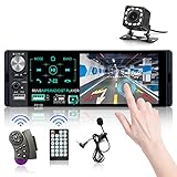 Hikity Autoradio Bluetooth Freisprecheinrichtung 1 DIN Touch Radio für Auto 4，3 Zoll Touchscreen...