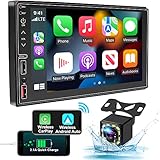 Wireless Autoradio 2 DIN Kompatibles CarPlay Android Auto, 7 HD-Touchscreen mit Bluetooth 5.2,...