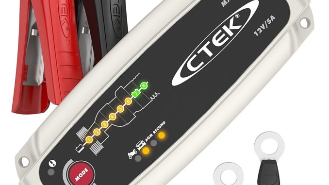 CTEK MXS 5.0 Vollautomatisches Ladegerät (Optimale Ladung, Unterhaltung Ladung und Instandsetzung von Auto- und Motorradbatterien) 12V, 5 Amp. – EU Stecker